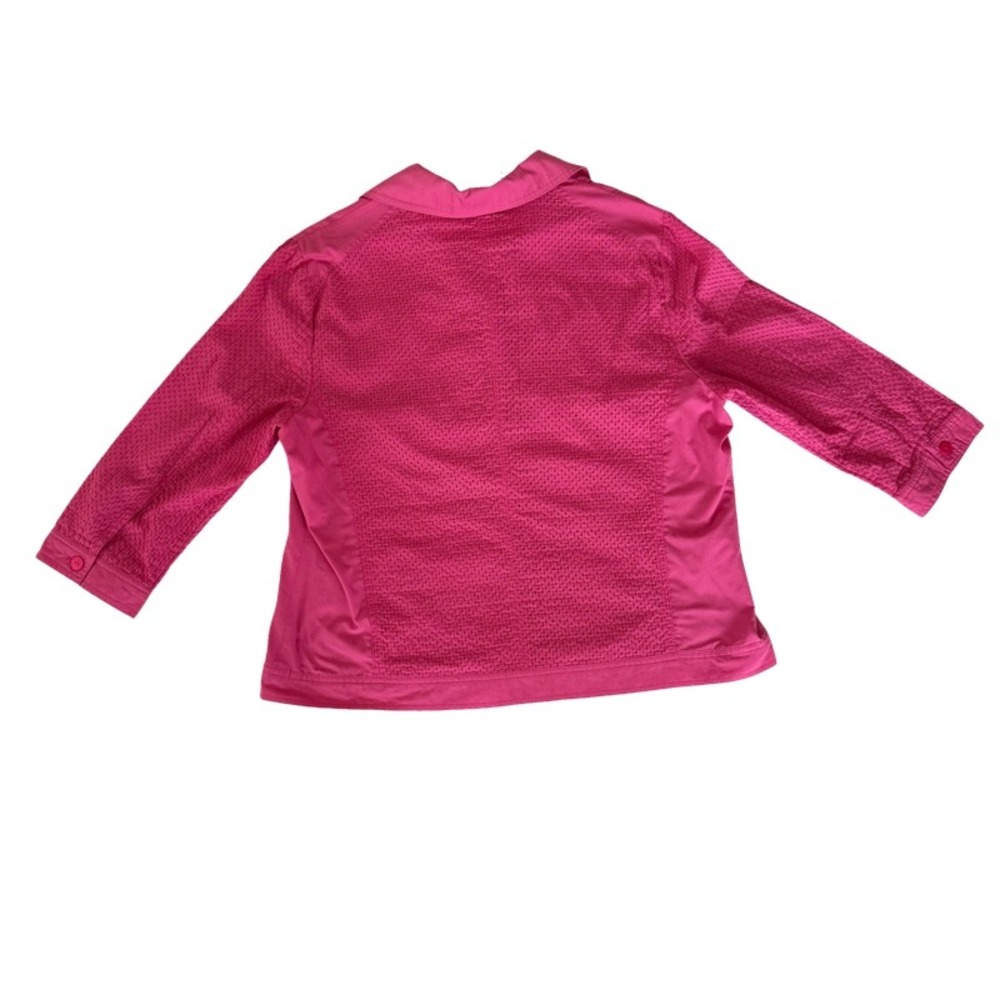 ALLISON DALEY Pink Textured Button Front Jacket Women Size‎ 16 Spring Church - Picture 14 of 15
